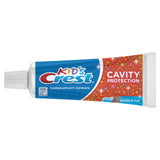 Pasta Crest para niños con Fluoristat para protección frente a caries.
