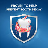 Sabor Brillo Divertido de Crest para niños, hace del cepillado una experiencia agradable.