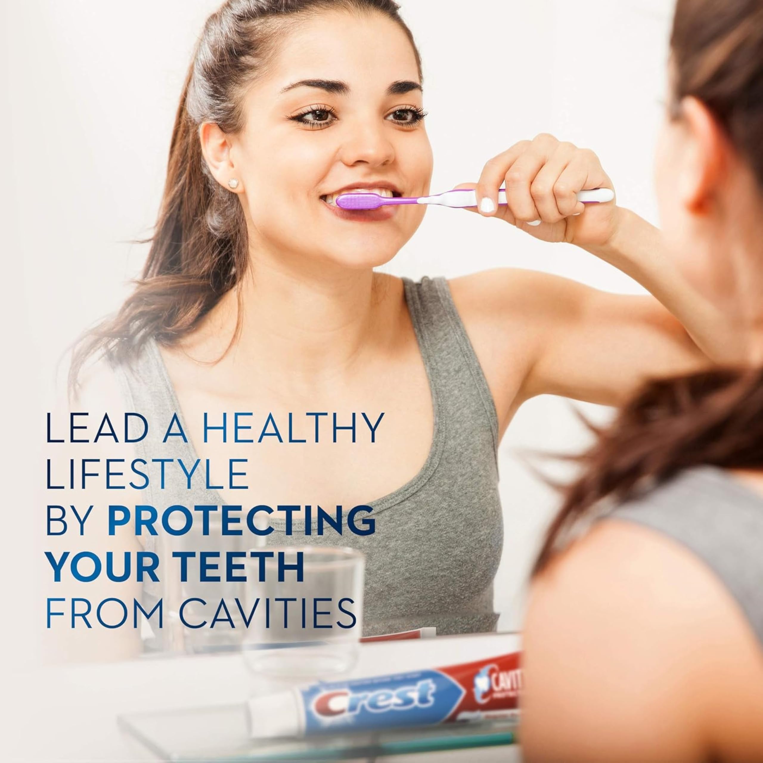 Crest Aplicación suave que cubre dientes y encías.