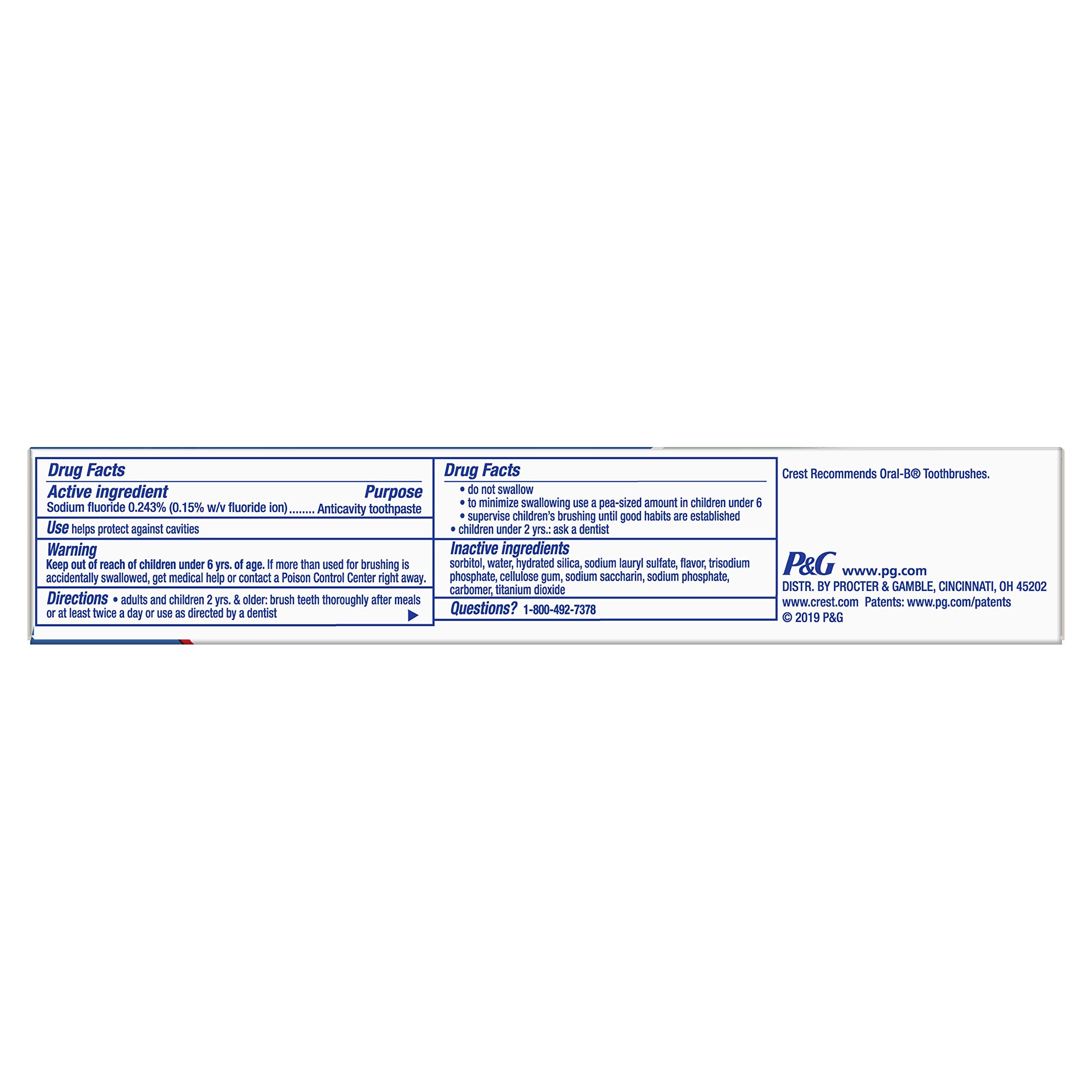 Pasta dental Crest blanqueamiento suave para dientes