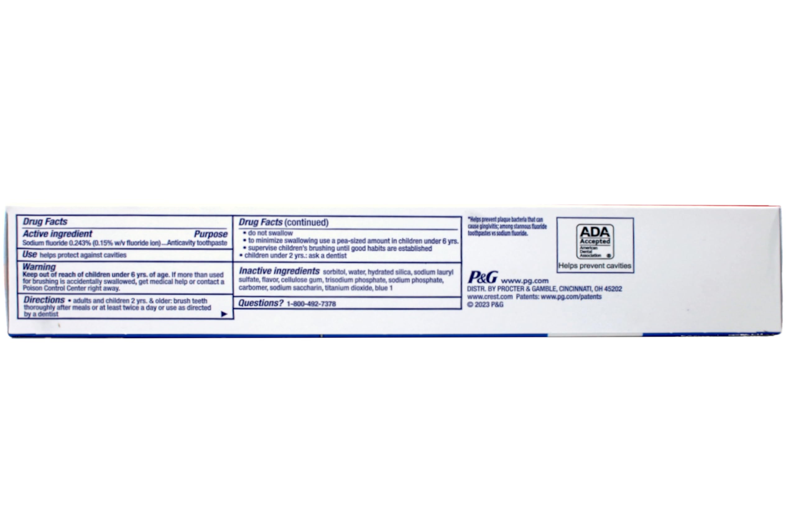 Pasta dental Crest en formato bulk, 8 tubos para el hogar