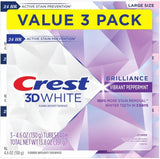 Crest 3D White Brilliance con menta, sonrisa más blanca y fresca.