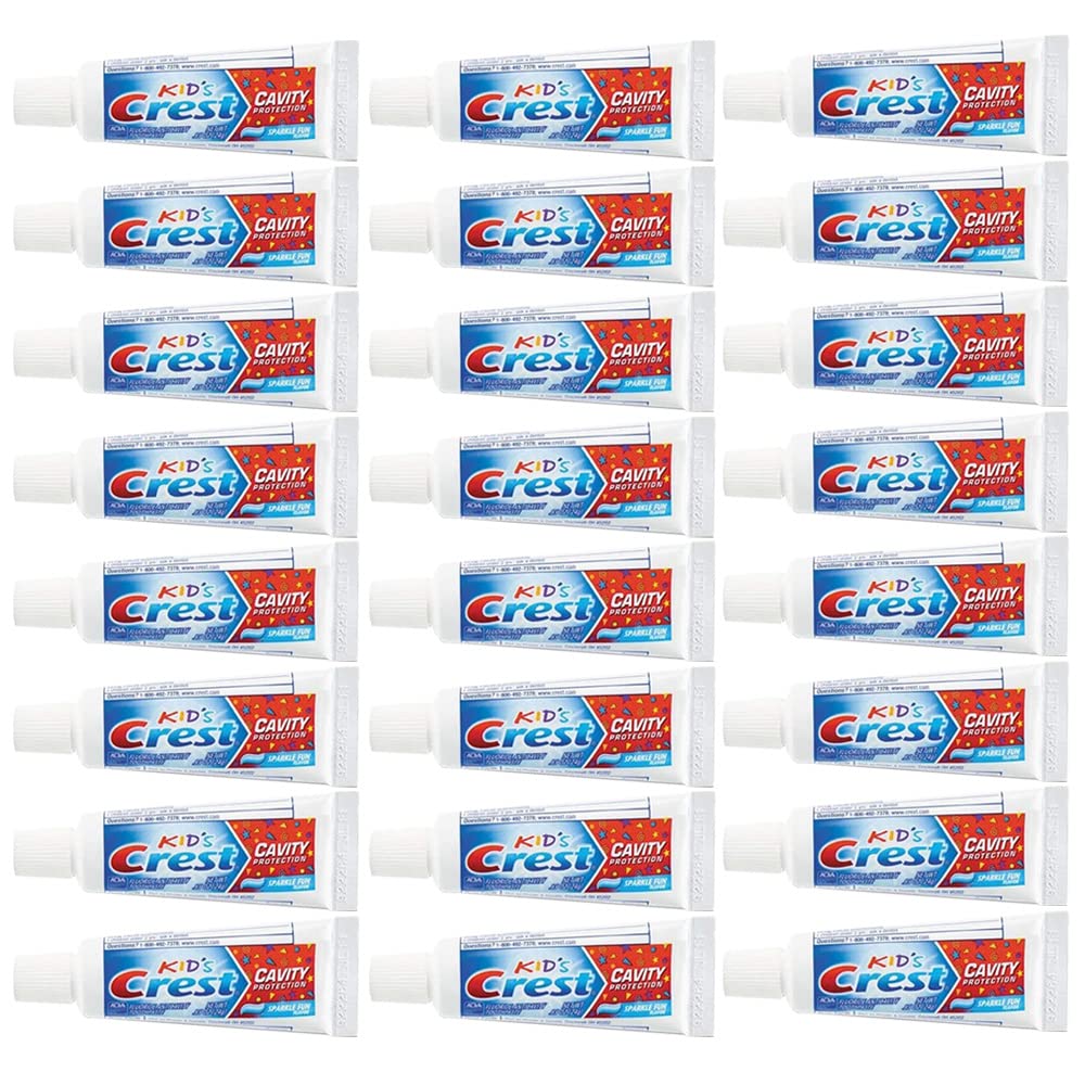Crest para niños con brillo divertido, tubo de viaje, ayuda a cepillar con gusto