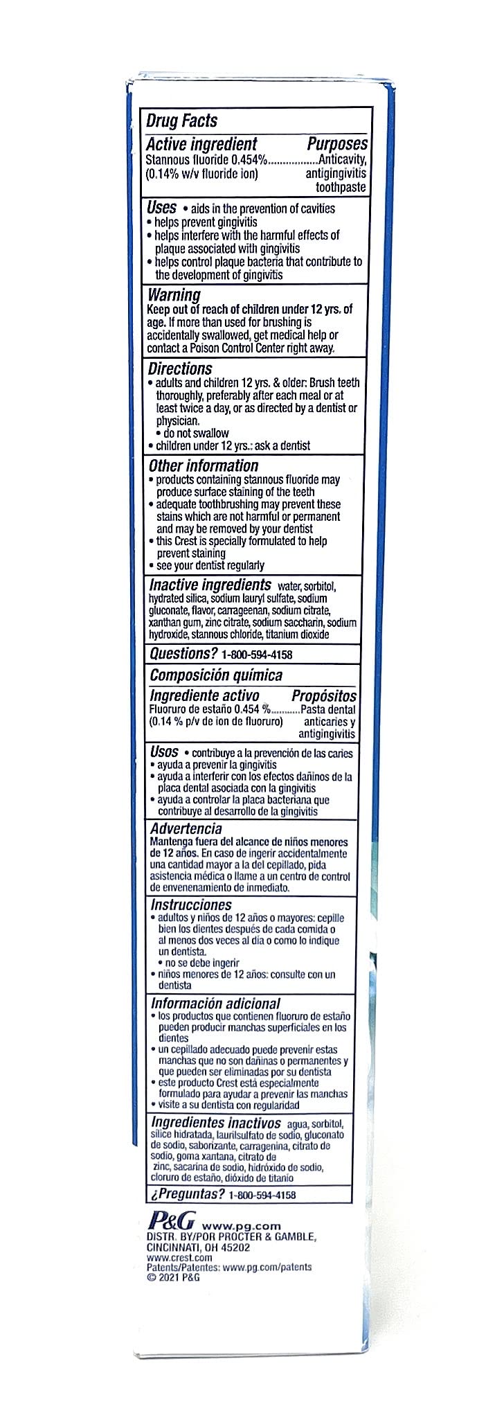 Crest Premium Plus dentifrico antibacteriano, aroma a menta para aliento fresco