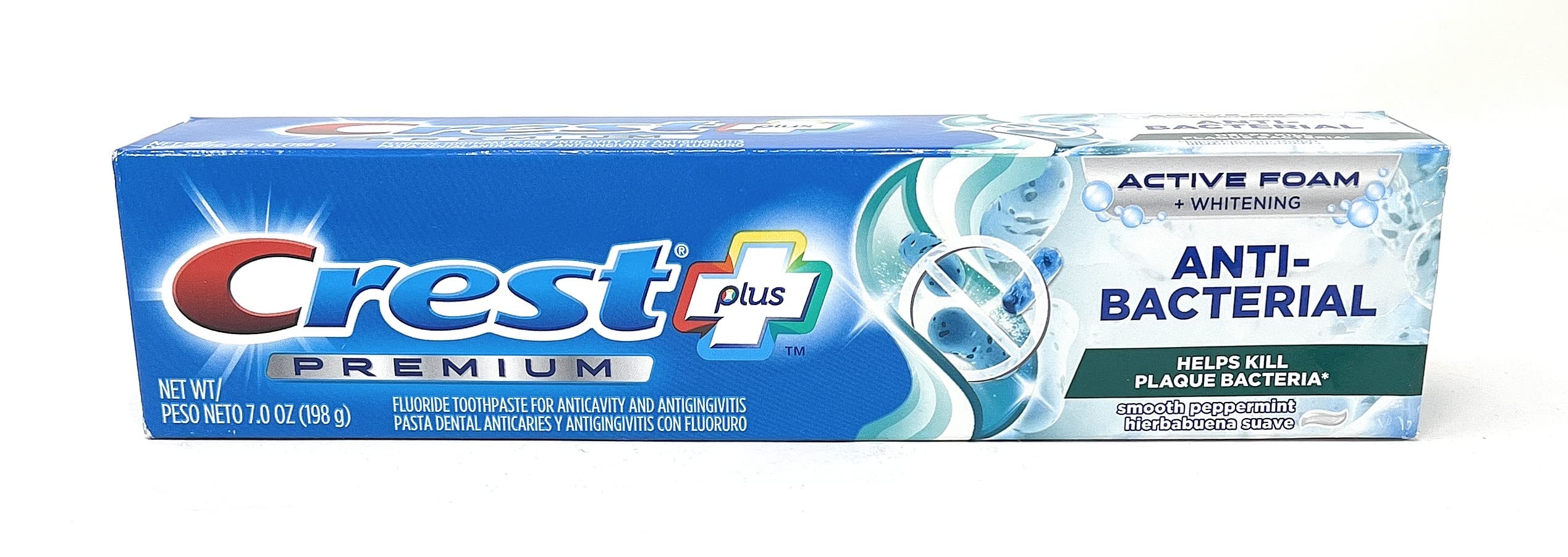 Crest Premium Plus dentifrico antibacteriano, control de placa para gingivitis