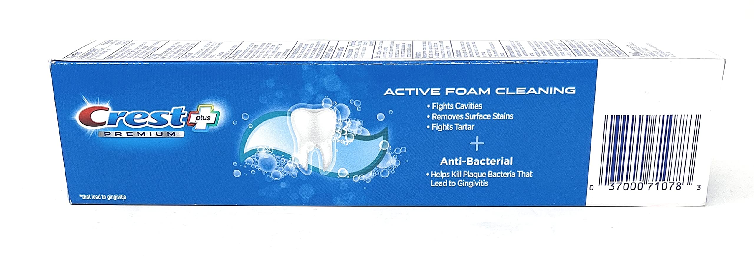 Crest Premium Plus dentifrico antibacteriano, protección diaria contra placa y manchas