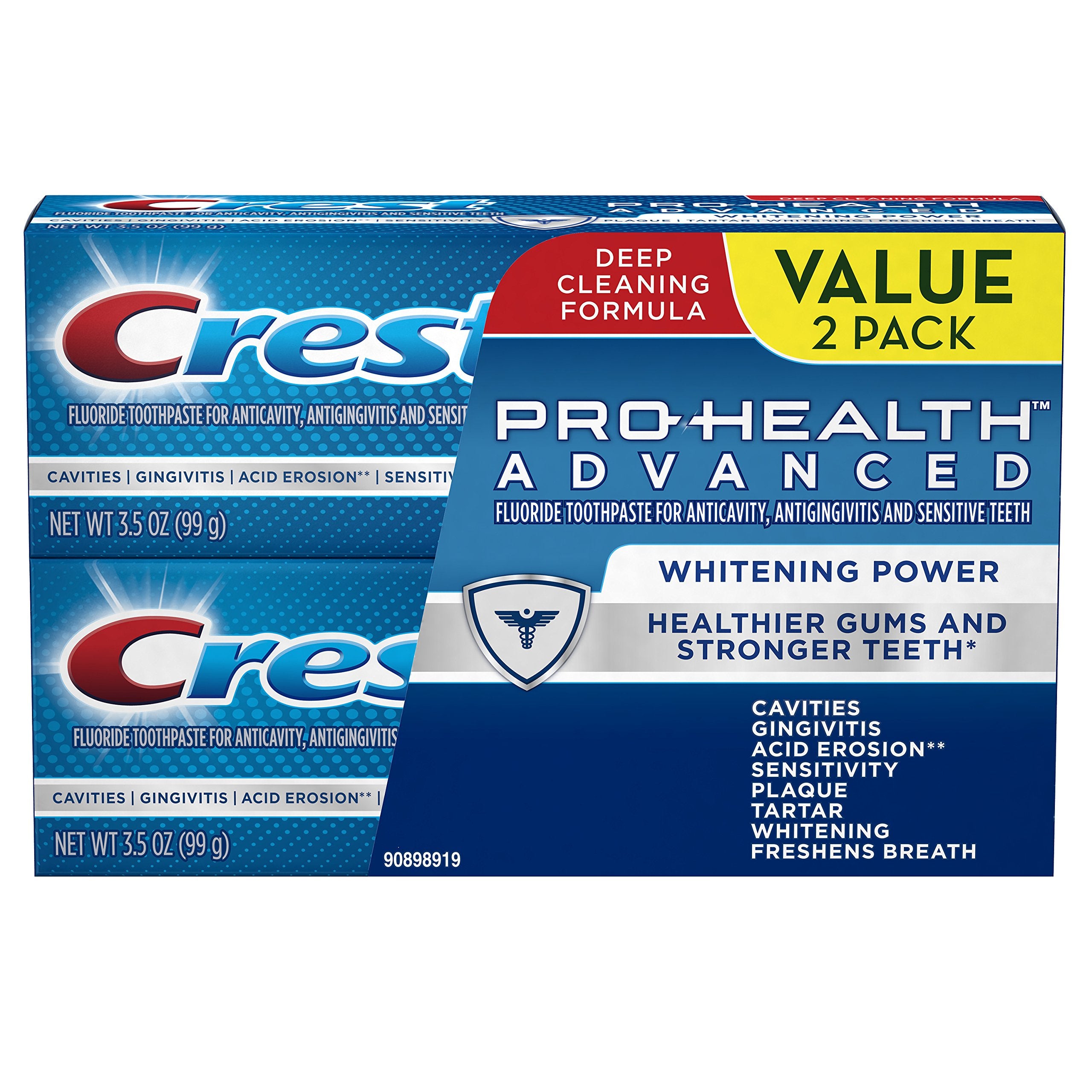 Crest Pro-Health Advanced Whitening Twin Pack: botella con limpieza profunda para dientes.
