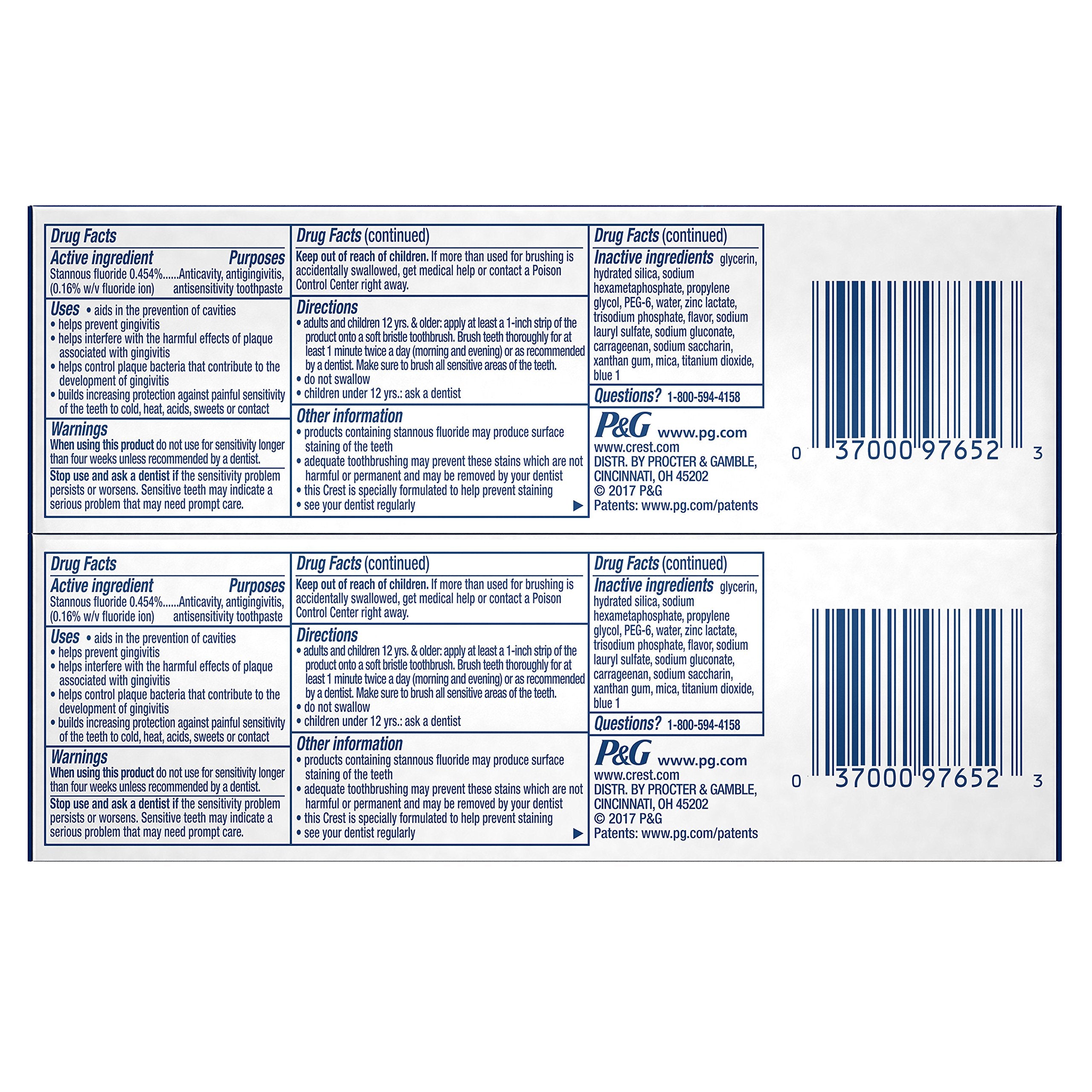 Crest Pro-Health Advanced Whitening Twin Pack: pasta en cepillo, blanqueamiento suave.