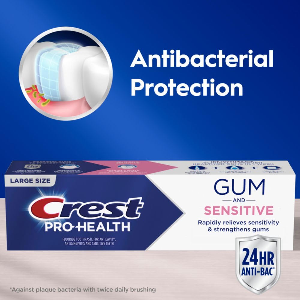Crest Pro-Health alivio de sensibilidad comienza al cepillado diario.