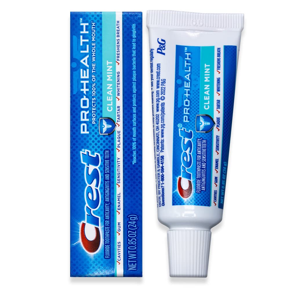 Crest Pro-Health Clean Mint muestra sonrisa fresca tras el cepillado.
