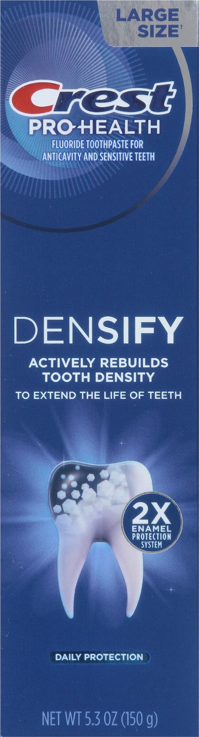 Pasta dental Crest Pro-Health Densify para protección diaria y reparación activa.