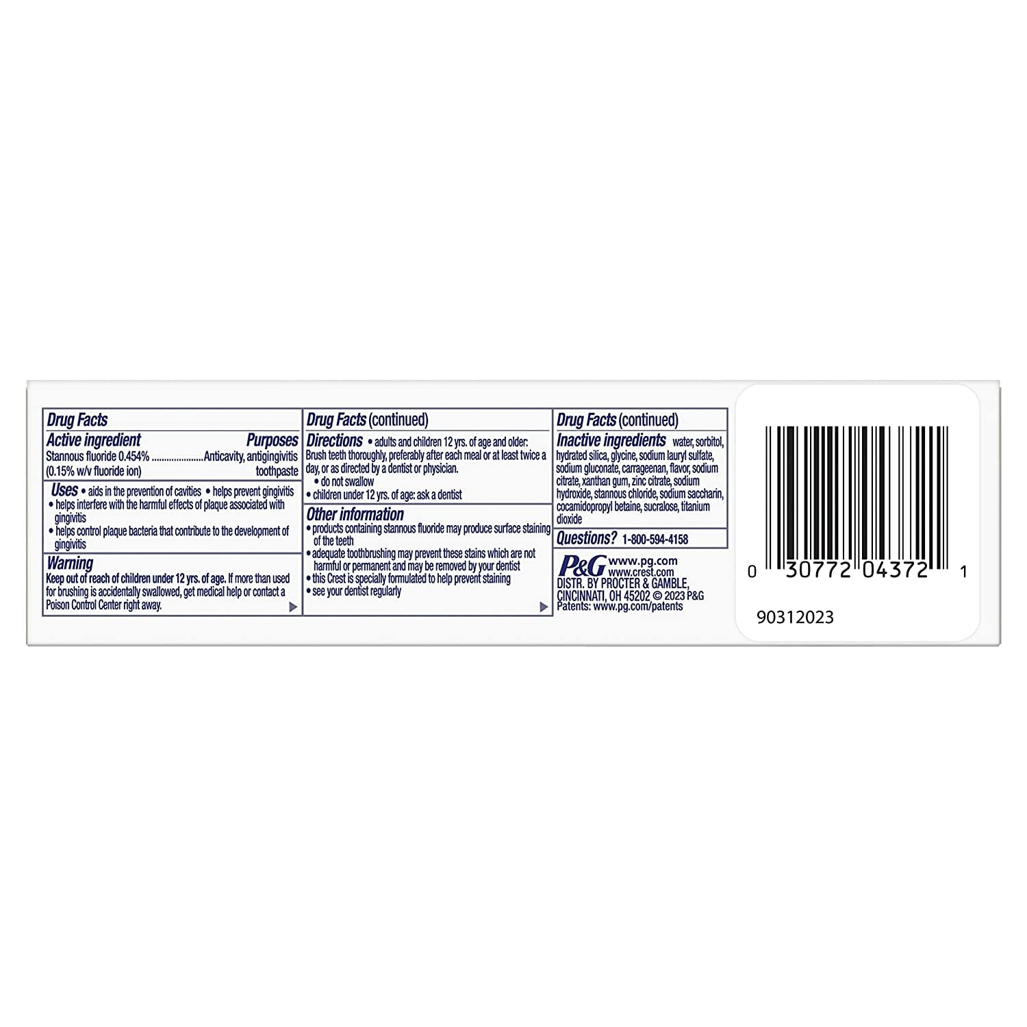 Empaque triple de Crest Pro-Health Detoxify para tres tubos prácticos