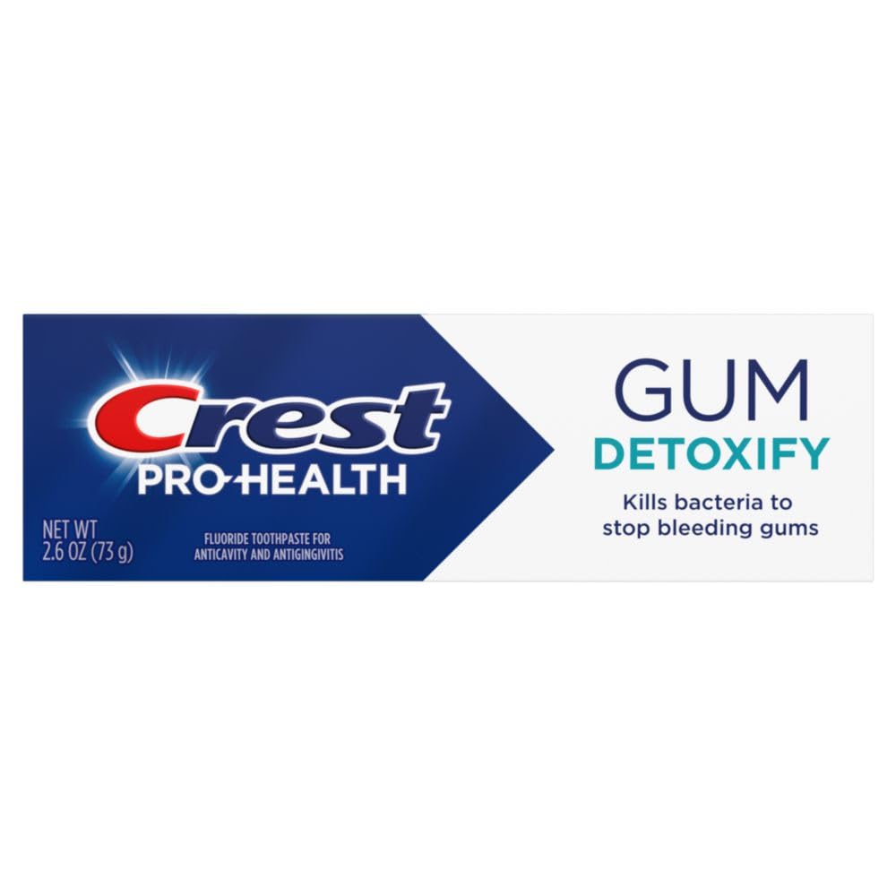 Crest Pro-Health Detoxify, fluoruro de estaño, fórmula antibacteriana para dientes.