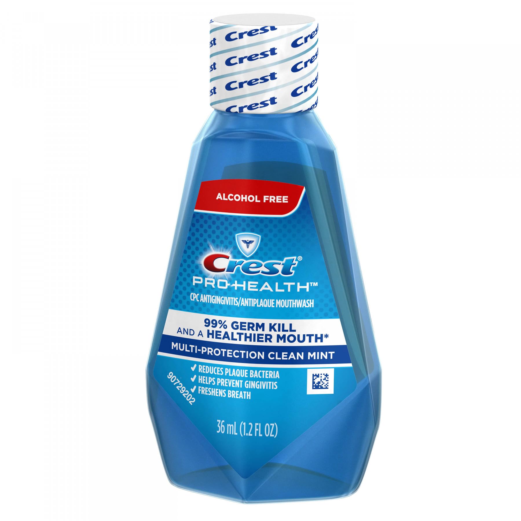 Crest Pro-Health enjuague bucal, protección múltiple, menta clara para higiene diaria.