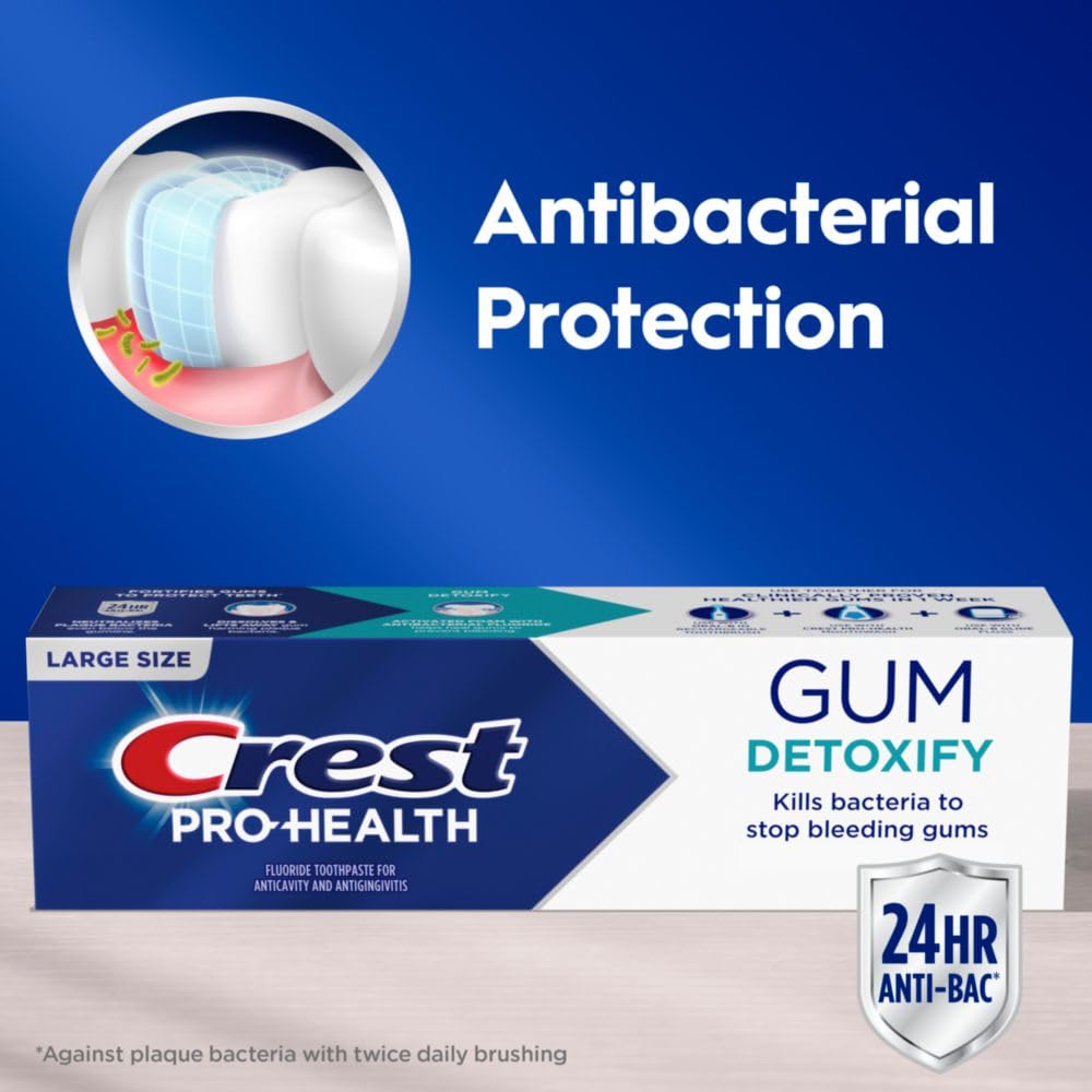 Crest Pro-Health Gum Detoxify, limpieza profunda alrededor de la línea de encías.