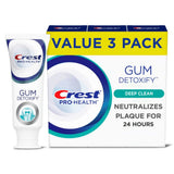 Crest Pro-Health Gum Detoxify tres tubos de pasta para uso diario