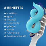 Crest Pro-Health Sensitive & Enamel Shield muestra crema suave y espumosa para limpieza y frescura