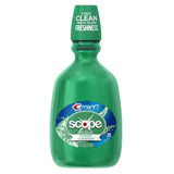 Crest Scope Classic enjuague bucal verde, botella grande para frescura diaria y limpieza bucal.