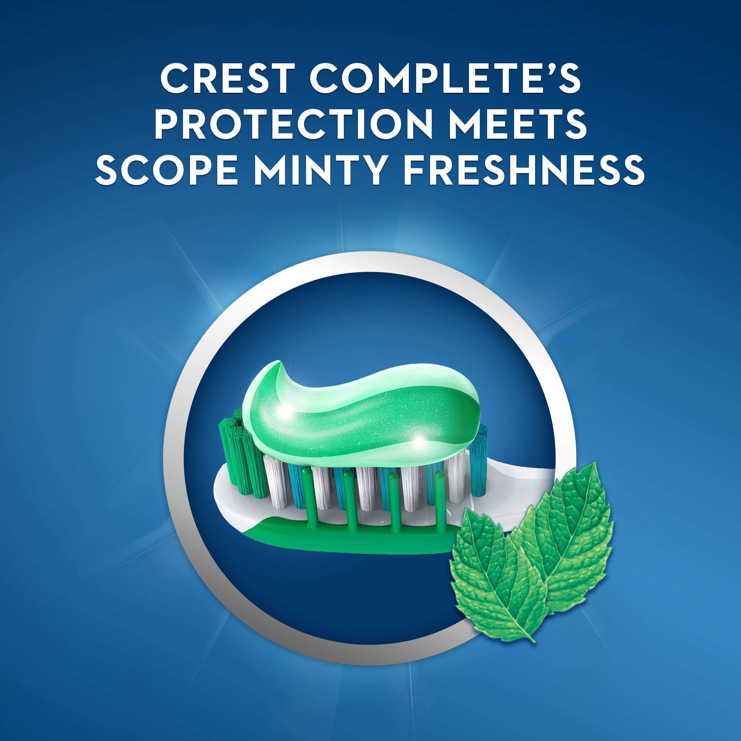 Crest + Scope blanqueamiento suave y sensación de limpieza profunda.