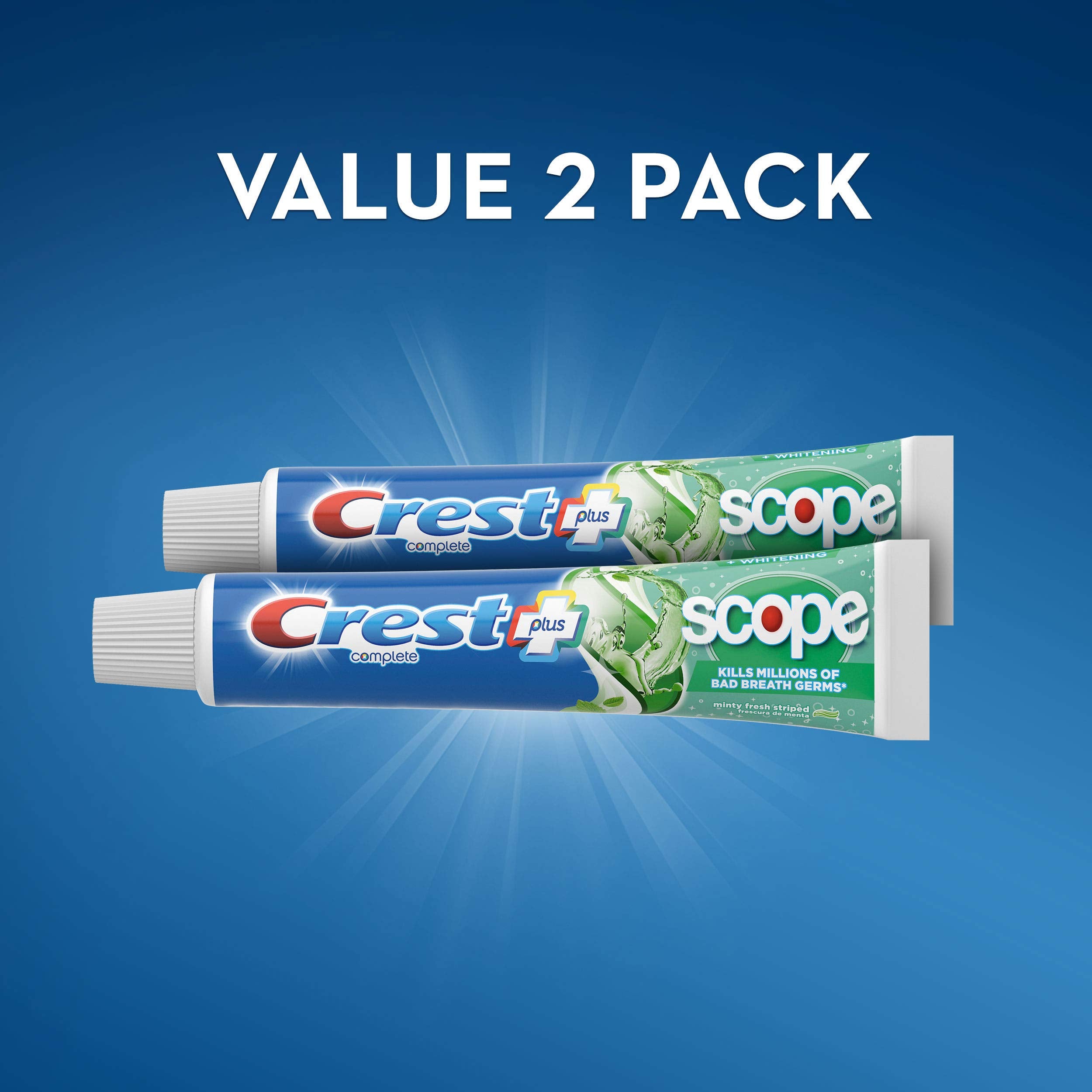 Crest + Scope combate sarro y placa para una sonrisa limpia.