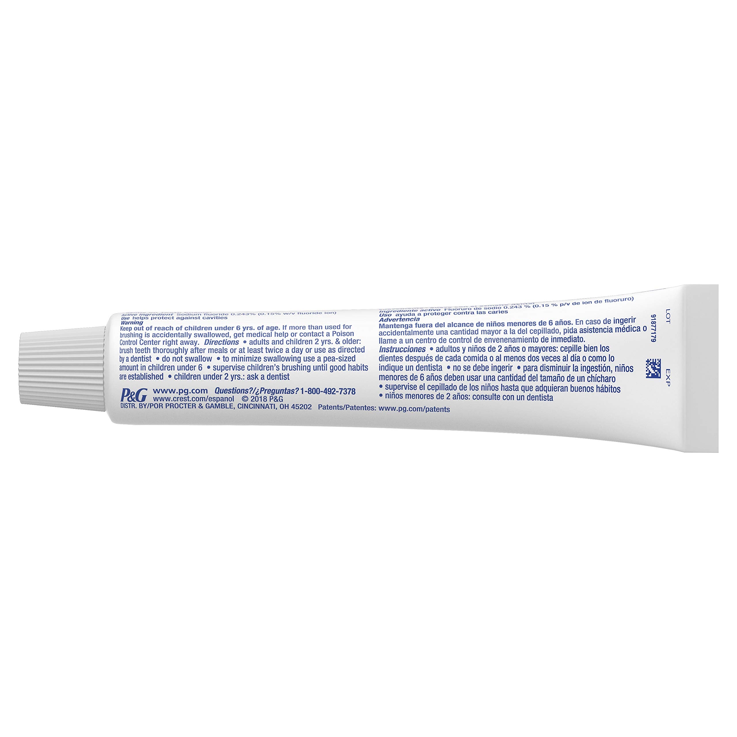 Crest + Scope ayuda a eliminar manchas superficiales para dientes más blancos.