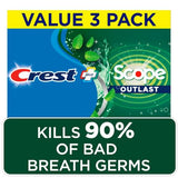 Crest Complete Whitening, efecto blanqueador suave y aliento fresco.