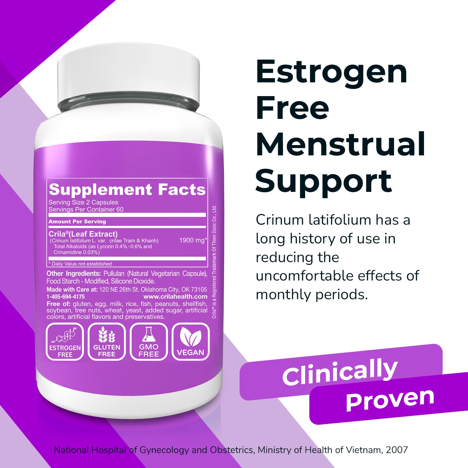Crila: cápsulas naturales para equilibrio hormonal femenino.