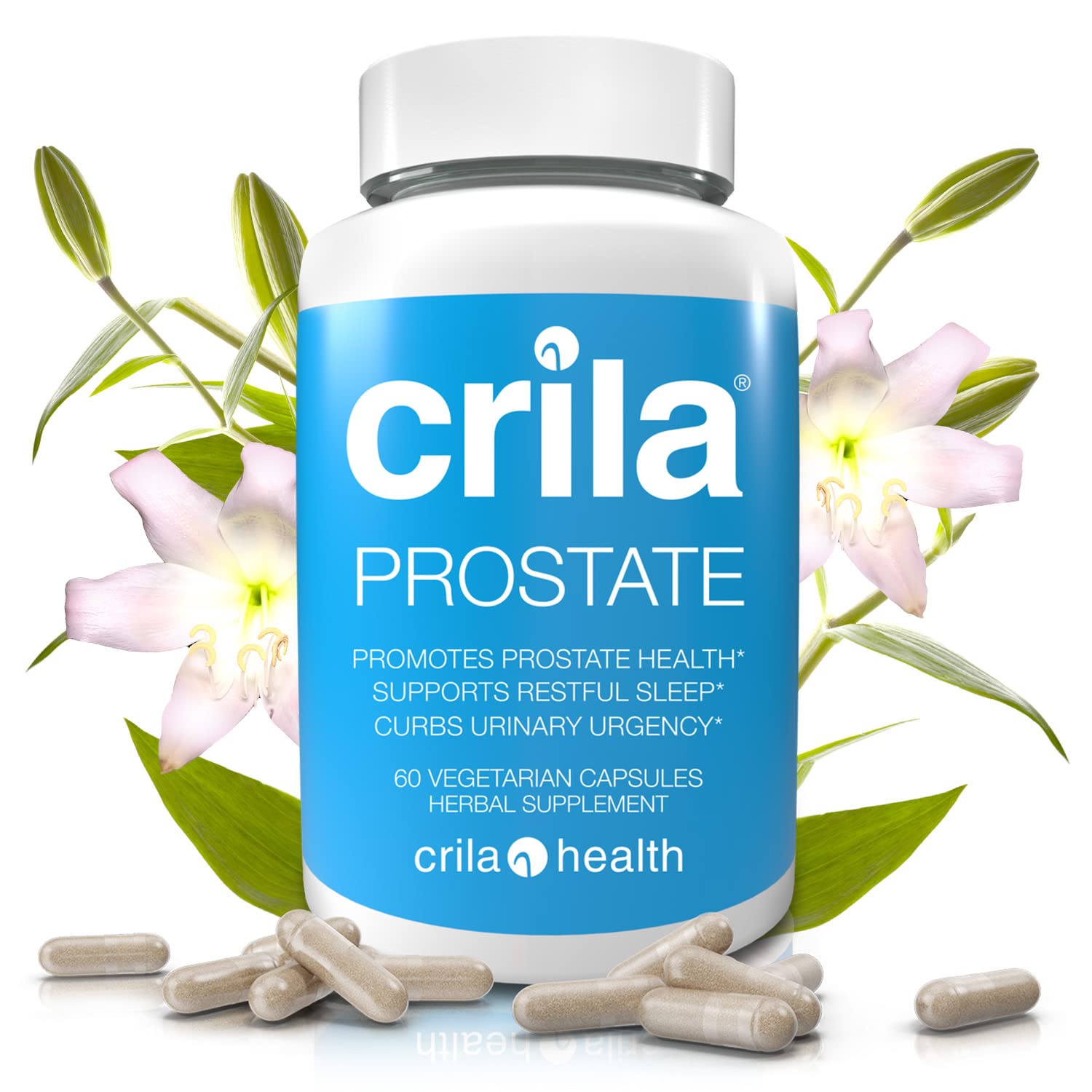 CRILA Próstata: botella de cápsulas para posible apoyo a la salud urinaria
