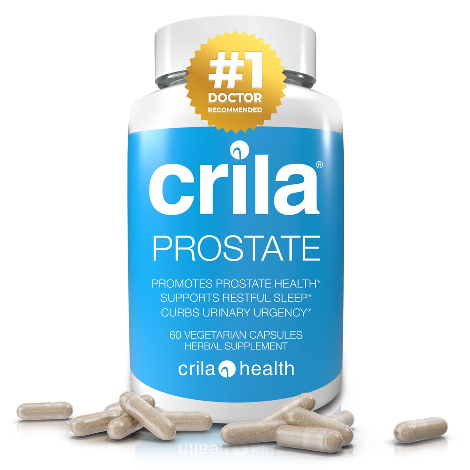 CRILA Próstata: mano sosteniendo cápsula, útil para consumo diario