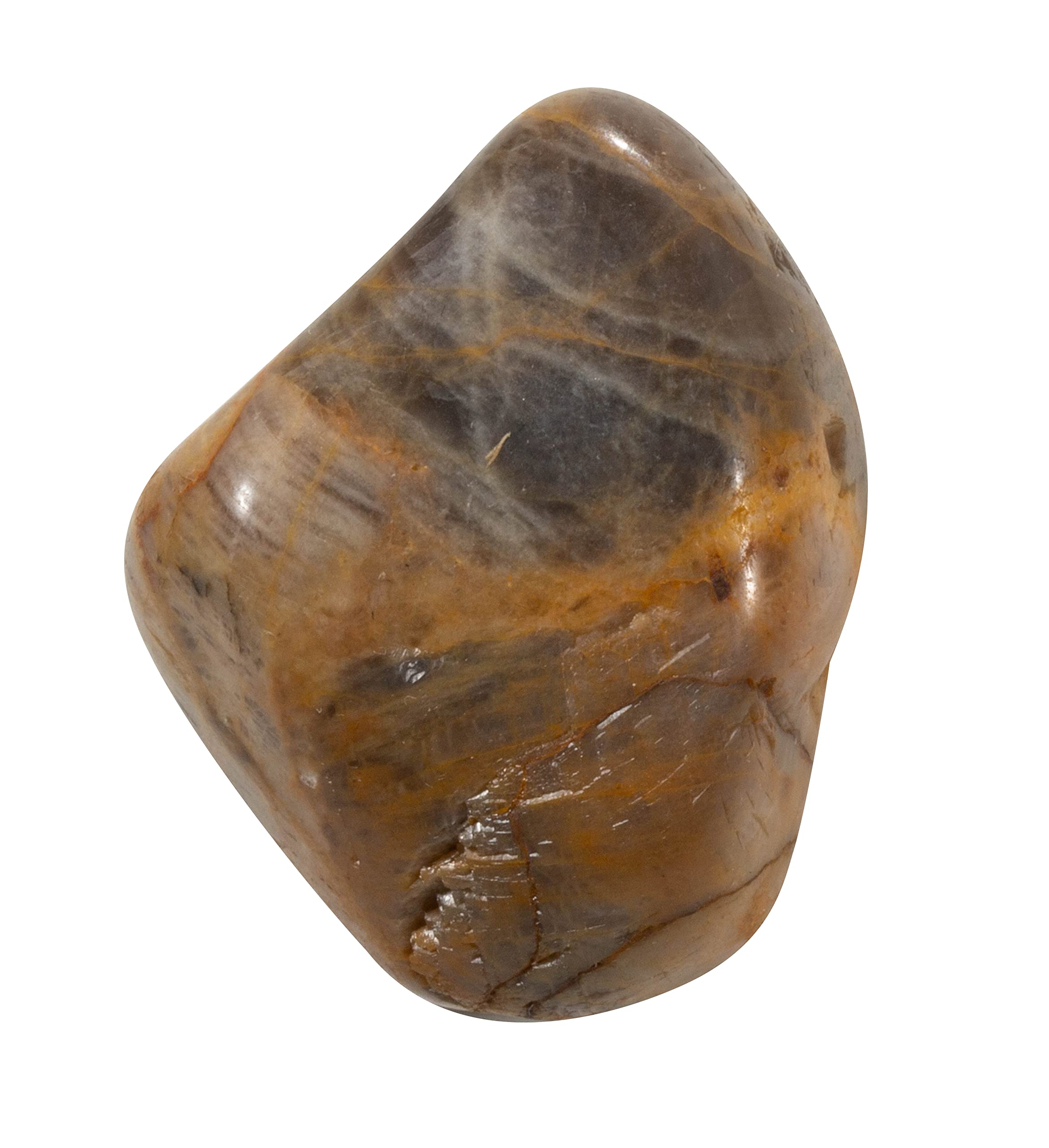 Piedra Crisálida Luna Negra, detalle pulido para enfoque y equilibrio emocional.