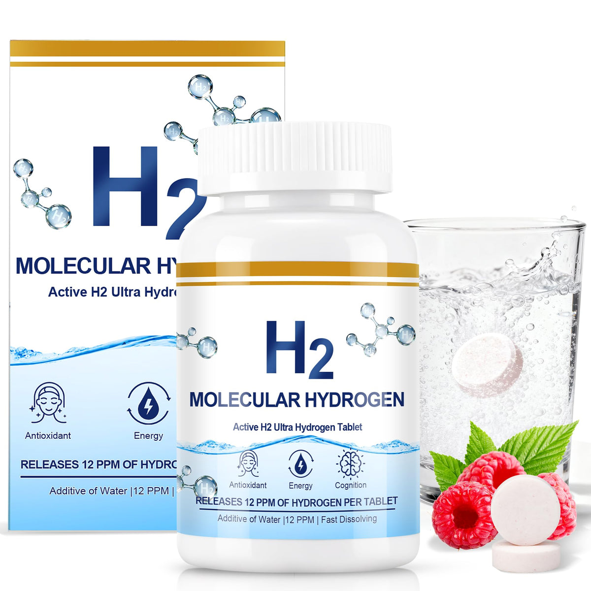 Crobirware tableta hidrógeno 12ppm para antioxidante rápido en agua.