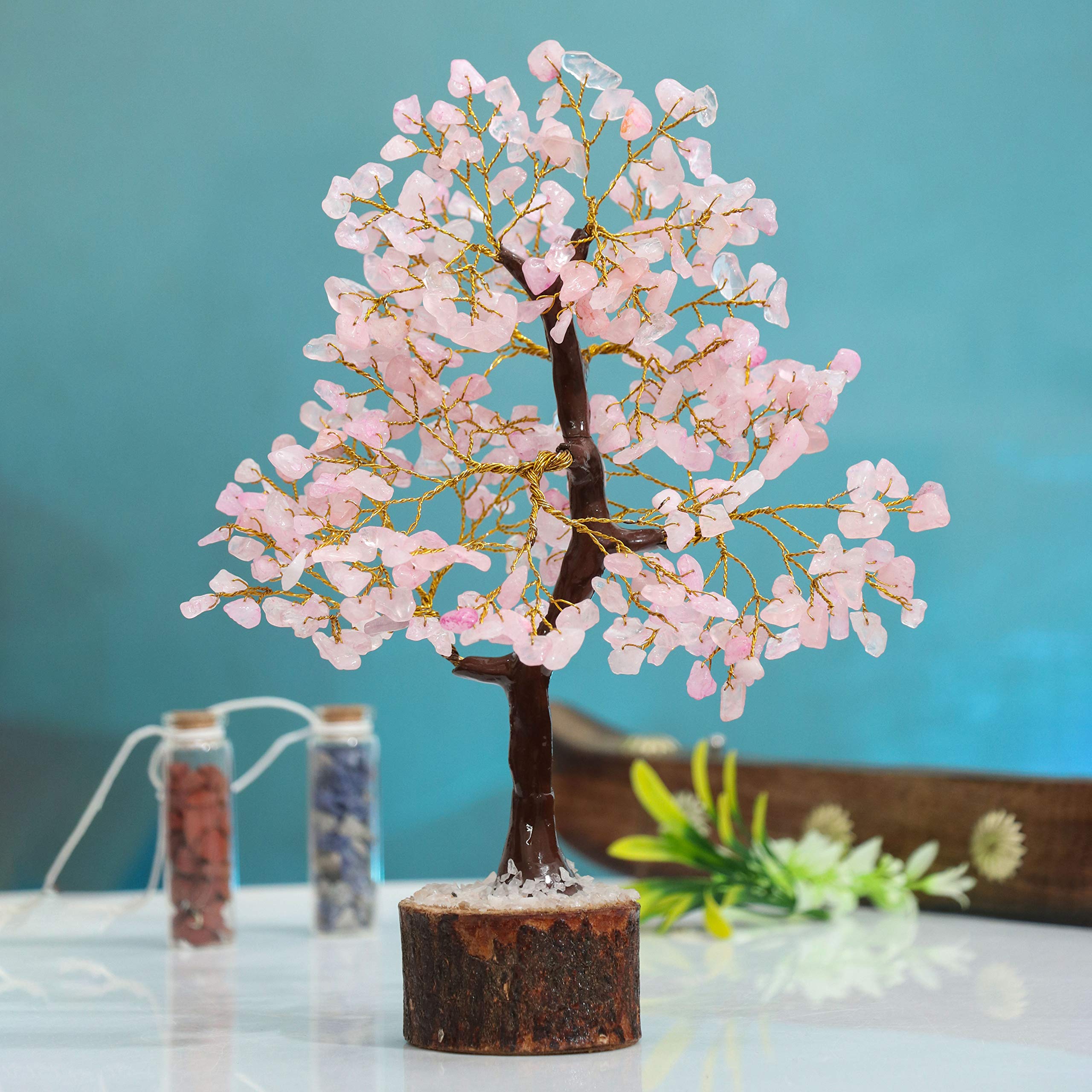 Crocon Arte Decorativo Quarzo Rosa, mejora la estética y crea ambiente relajante.