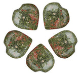 Crocon Unakita, corazón de 25 mm, piedra pulida para meditación y equilibrio emocional
