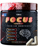 CRTX Nutrition Focus: vista frontal del bote para la concentración.