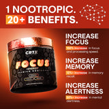 CRTX Nutrition Focus: cápsulas listas para apoyar la claridad diaria.