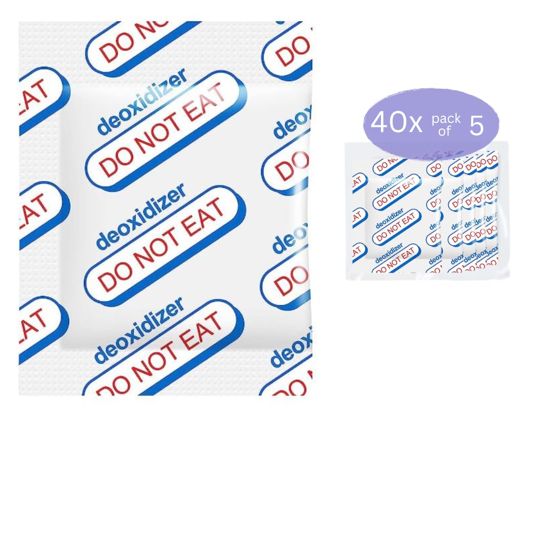 Crunch Co. absorbentes de oxígeno 500cc en empaque, para prolongar la frescura de alimentos.