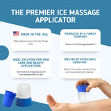 Cryocup: copa azul de hielo reutilizable para uso en clínica o casa.