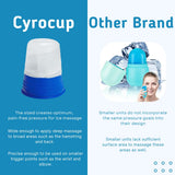 Cryocup: experiencia táctil suave durante el masaje con hielo.