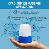 Cryocup: llene con agua y congele para masaje inmediato.