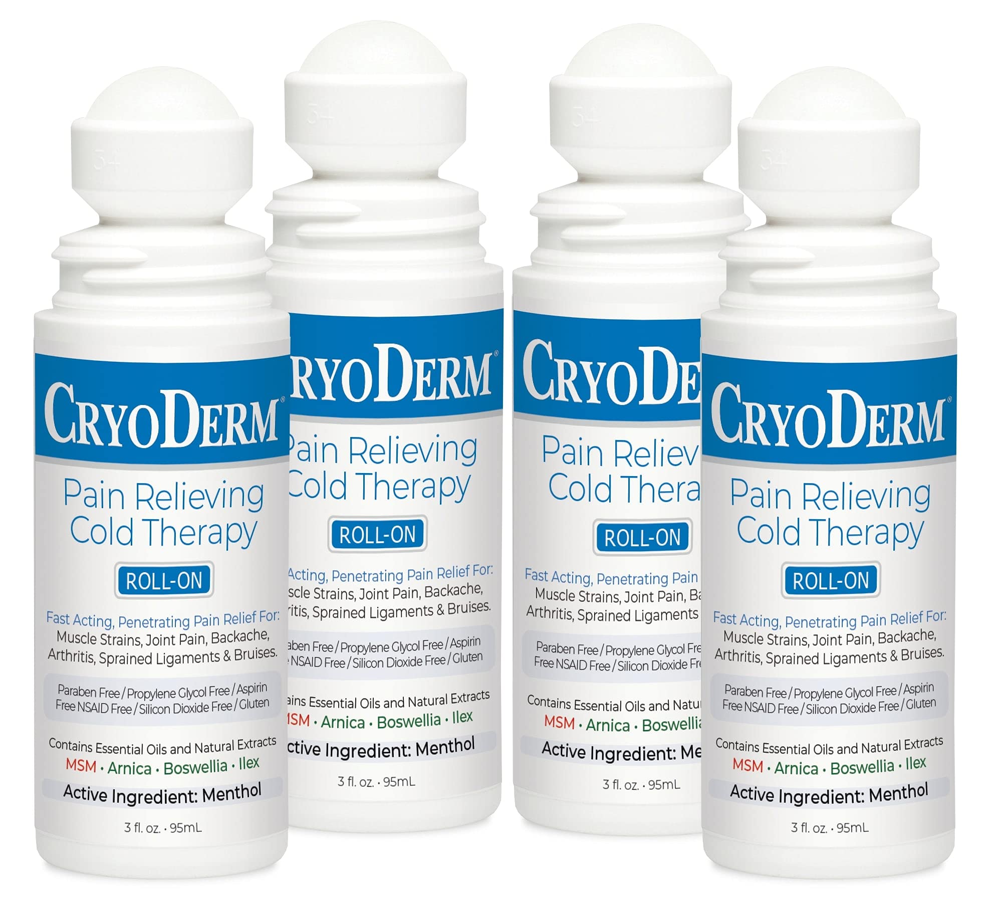 CryoDerm rodillo alivio del dolor, bote para uso localizado.