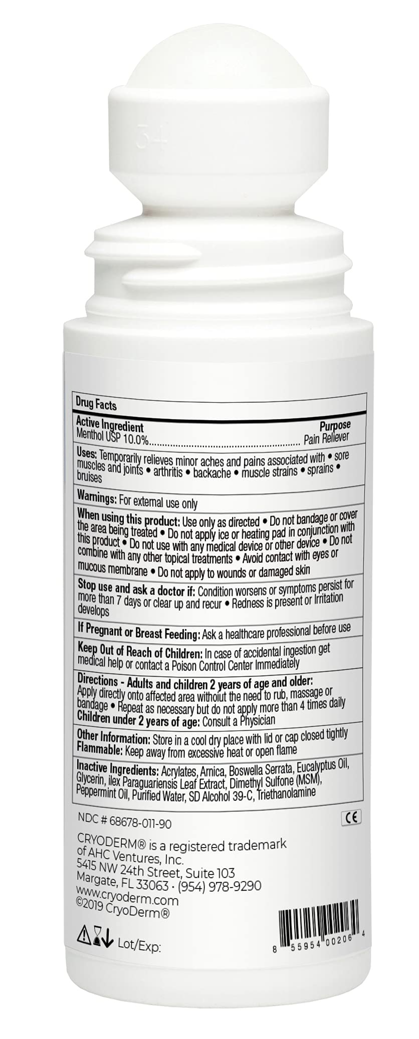 CryoDerm rodillo, aplicación rápida para músculos tensos y movilidad diaria.