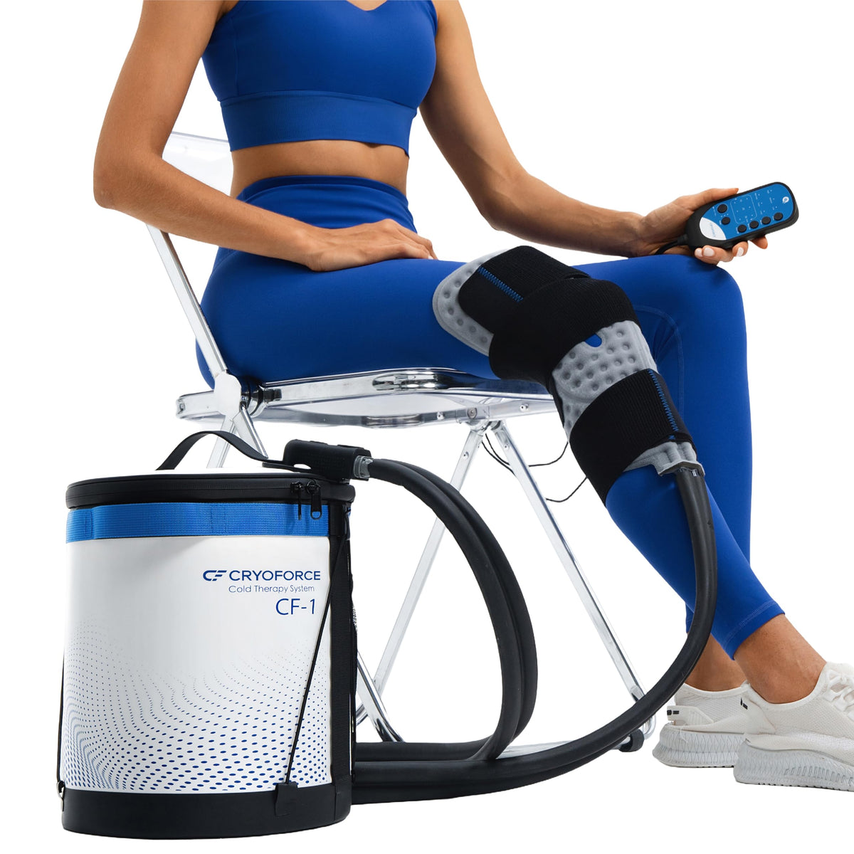 CRYOFORCE CF-1: terapia fría para rodilla durante la noche, confort y recuperación estable.