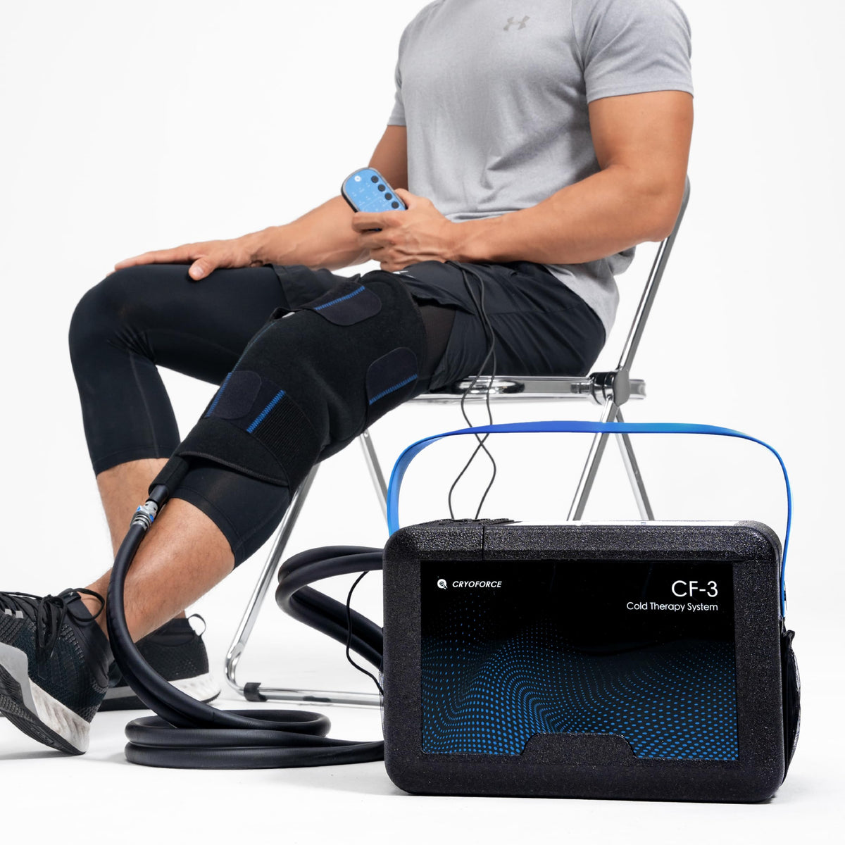 CRYOFORCE CF-3 Pro con reservorio 16,8 Qt para sesiones prolongadas y estables.