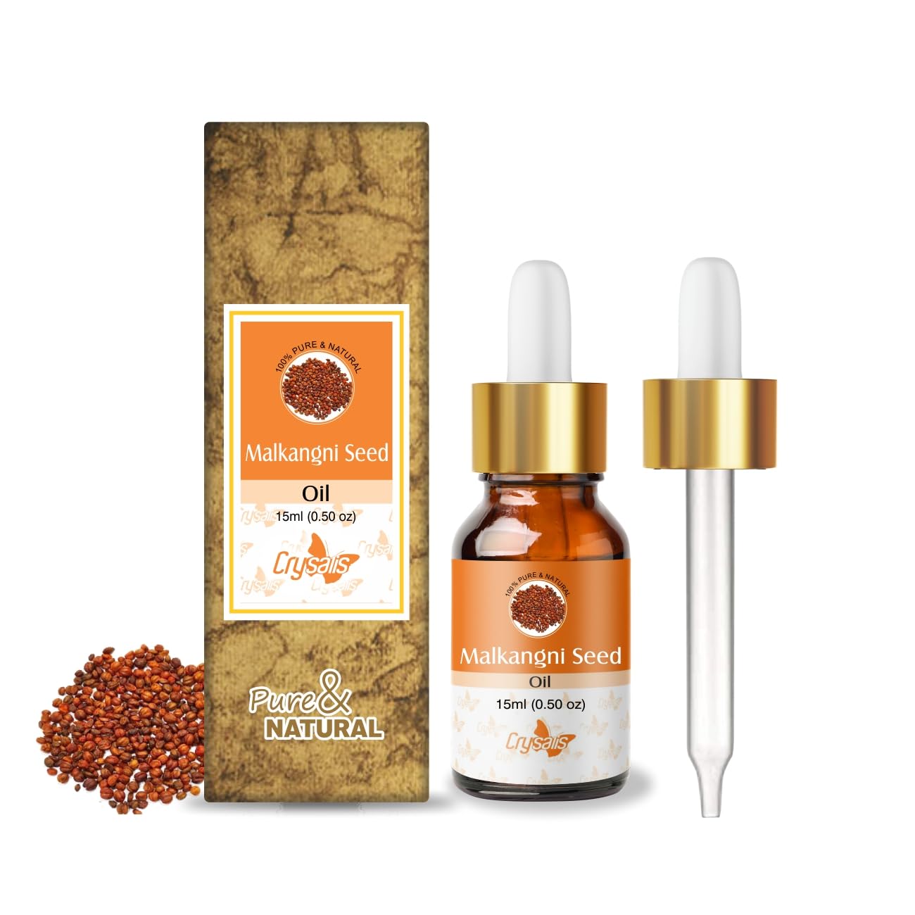 Crysalis aceite de semilla Malkangni para masaje y cuidado de la piel.