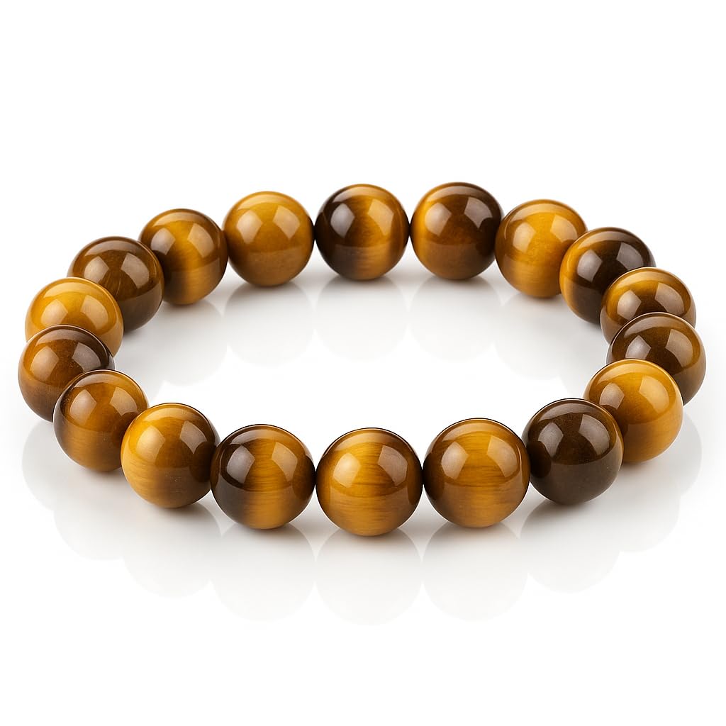 crystalhouzz pulsera ojo de tigre para hombre, protección diaria y enfoque