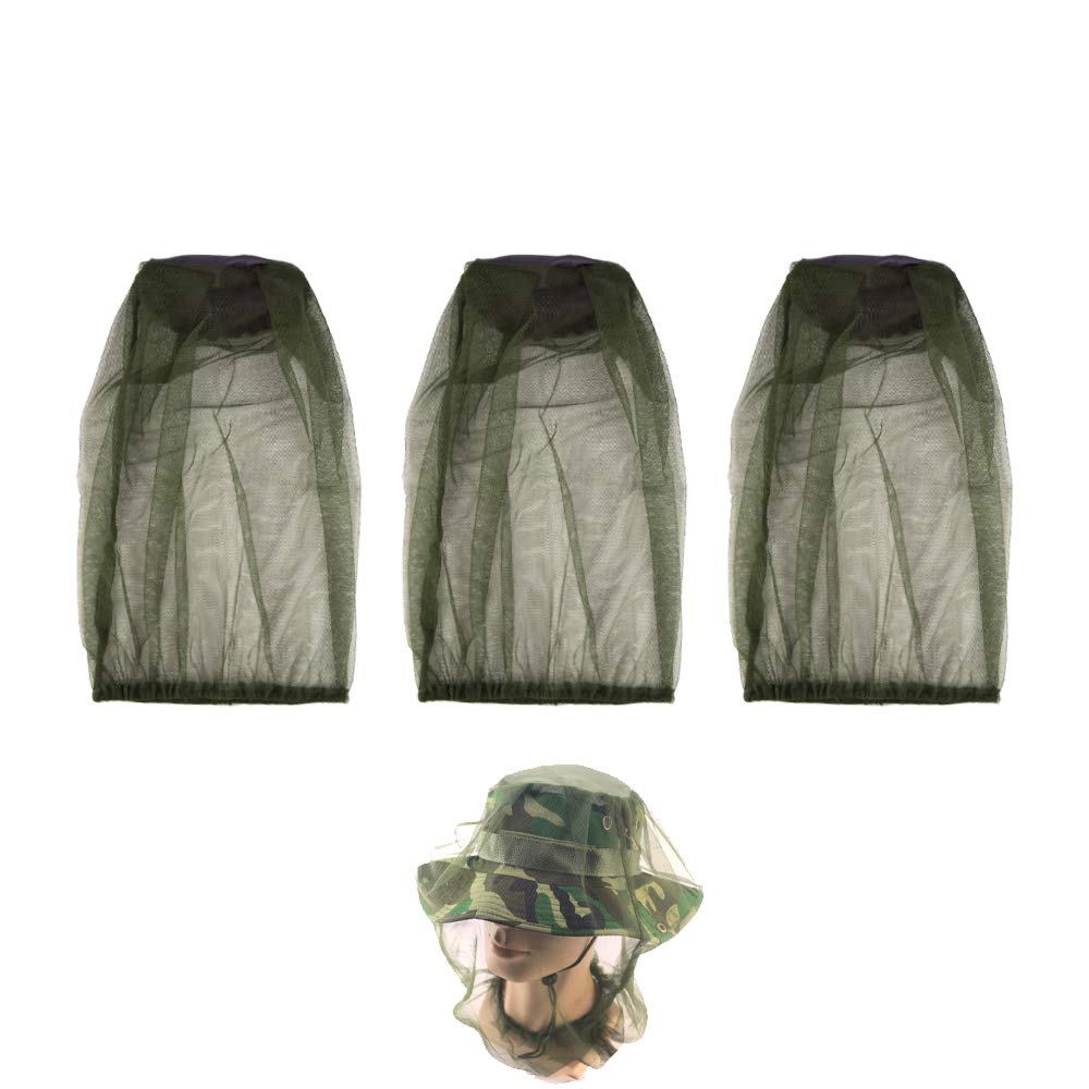 Jiechangfang Cuayaes conjunto de 3 mosquiteras para cabeza, ideal para camping y senderismo