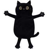 Almohadilla caliente Cuckool con forma de gato negro, calor reconfortante.