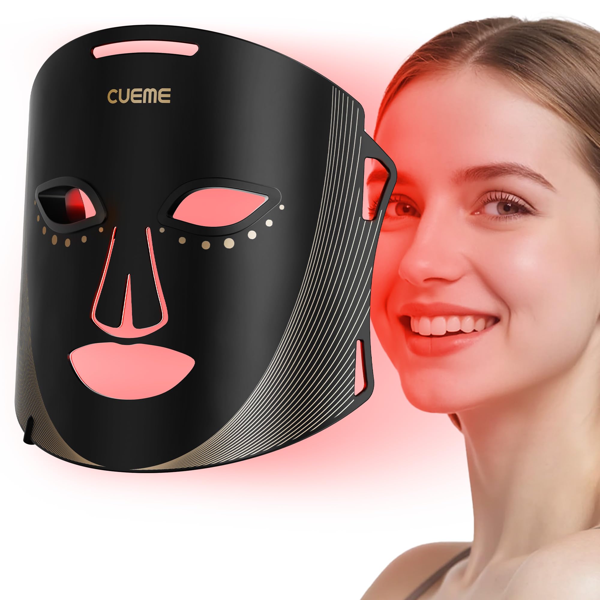 CUEME máscara facial de luz roja para un cuidado diario suave