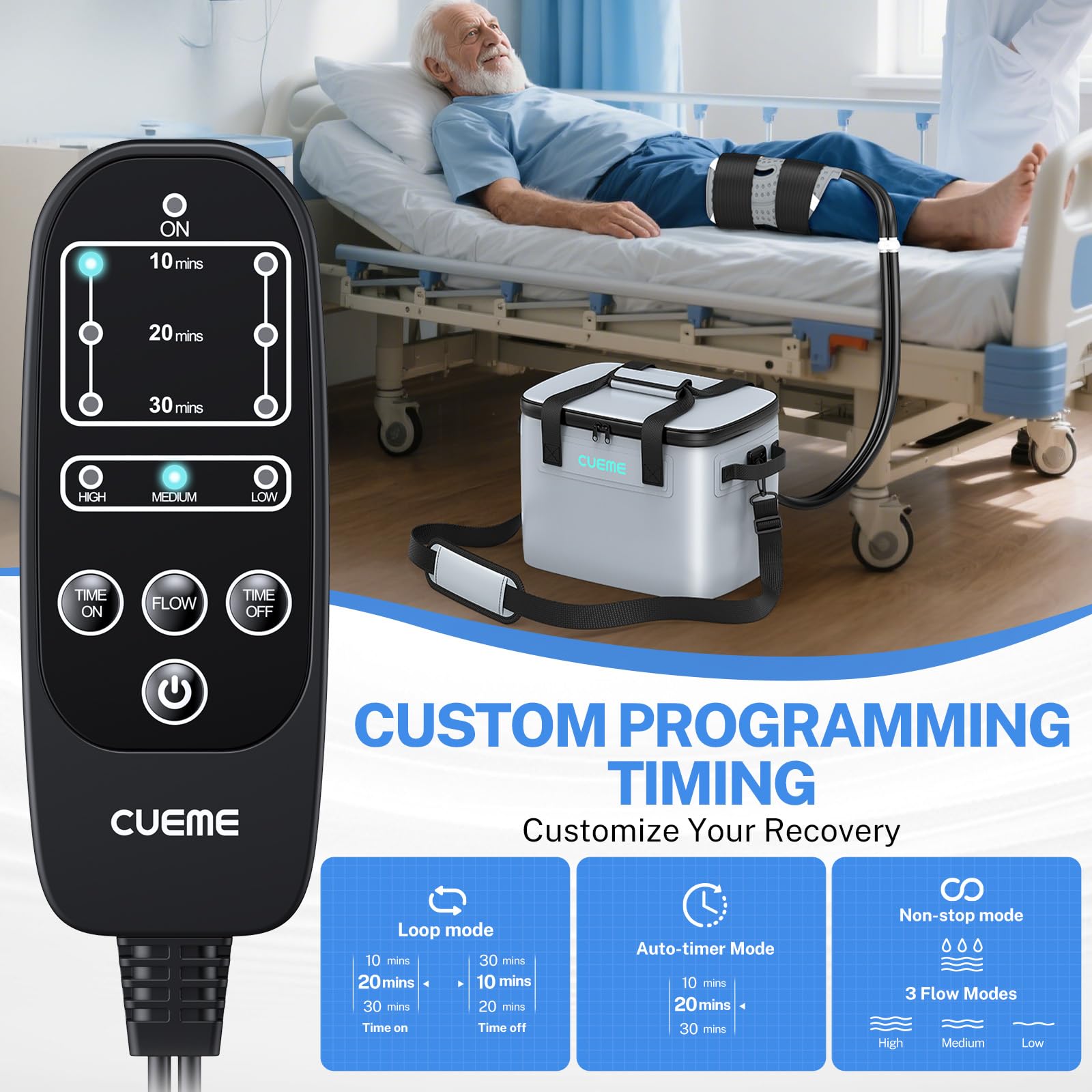 CUEME pad terapéutico ergonómico para rodilla y hombro.