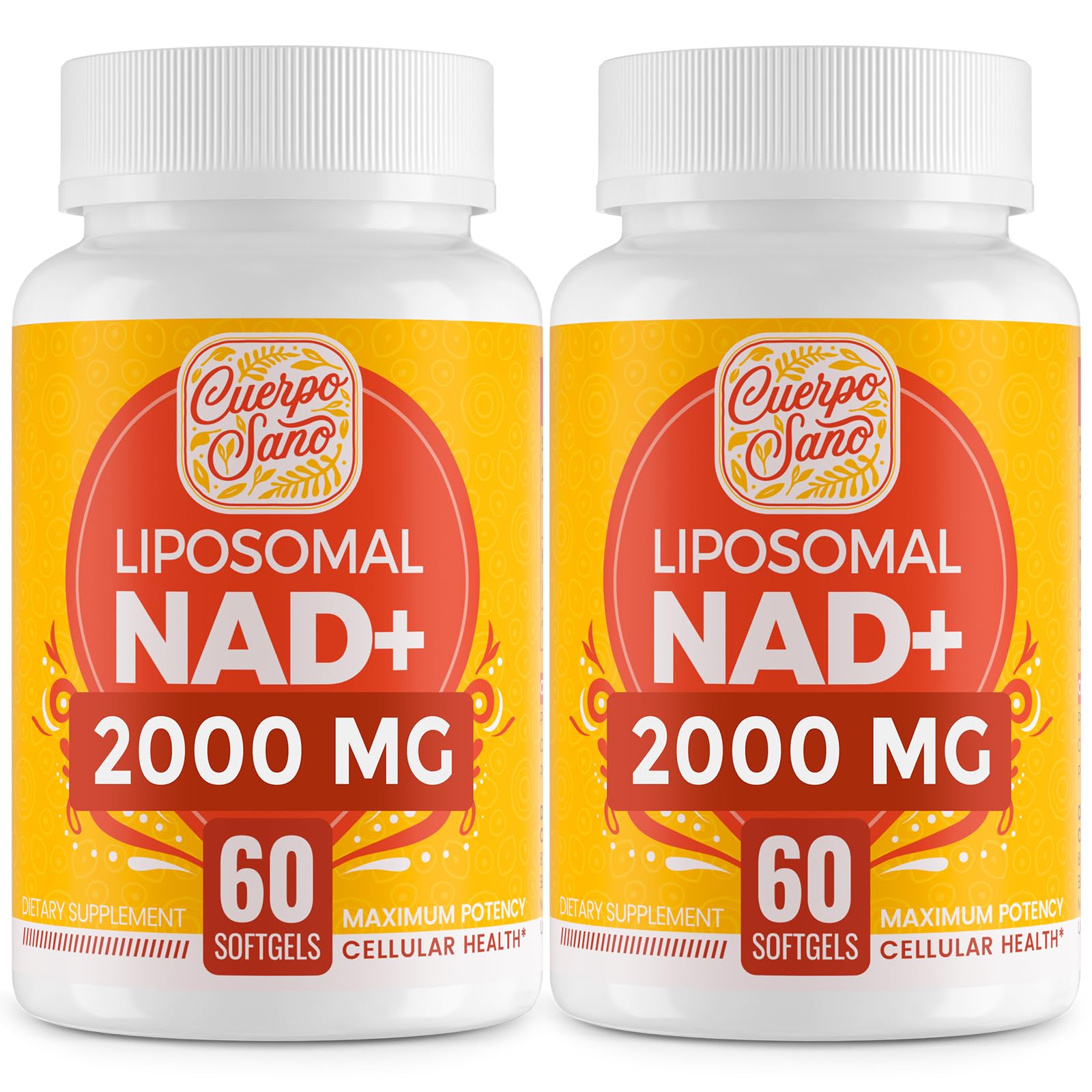 Cuerpo Sano NAD2000mg cápsulas liposomales que favorecen la absorción.